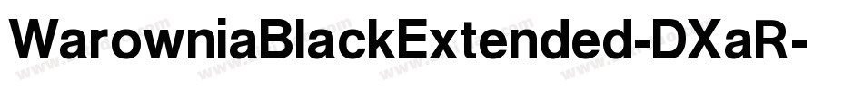 WarowniaBlackExtended-DXaR字体转换