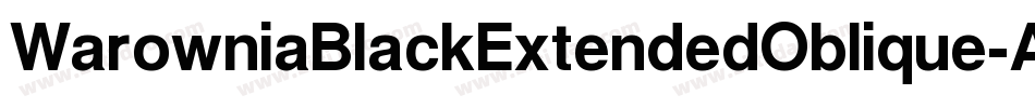 WarowniaBlackExtendedOblique-AdmA字体转换