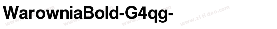 WarowniaBold-G4qg字体转换