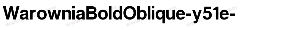 WarowniaBoldOblique-y51e字体转换