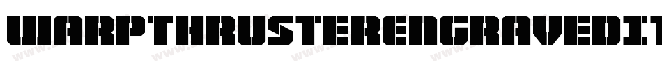 WarpThrusterEngravedItalic-2p5o字体转换
