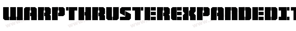 WarpThrusterExpandedItalic-w0m6字体转换