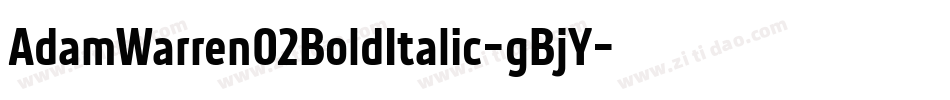 AdamWarren02BoldItalic-gBjY字体转换