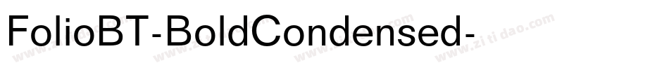 FolioBT-BoldCondensed字体转换