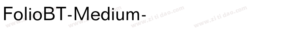 FolioBT-Medium字体转换