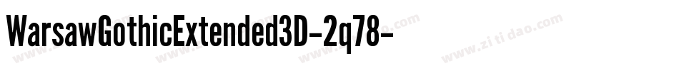 WarsawGothicExtended3D-2q78字体转换