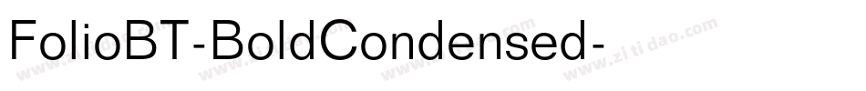 FolioBT-BoldCondensed字体转换