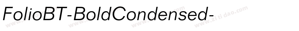 FolioBT-BoldCondensed字体转换