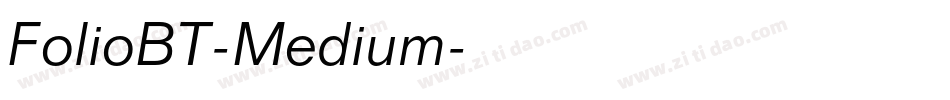 FolioBT-Medium字体转换