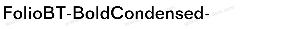 FolioBT-BoldCondensed字体转换
