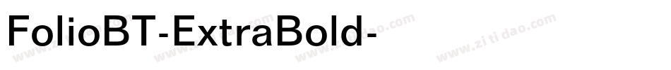 FolioBT-ExtraBold字体转换