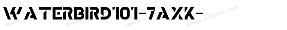 Waterbird101-7AXK字体转换