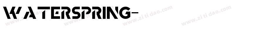 waterspring字体转换