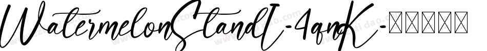 WatermelonStandI-4qnK字体转换