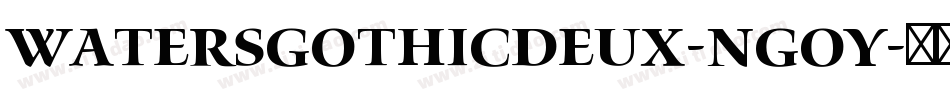WatersGothicDeux-ngoY字体转换