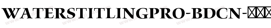 WatersTitlingPro-BdCn字体转换