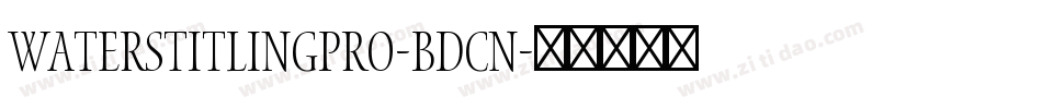 WatersTitlingPro-BdCn字体转换
