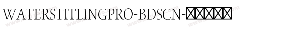 WatersTitlingPro-BdScn字体转换