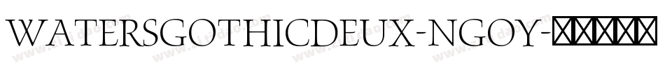 WatersGothicDeux-ngoY字体转换