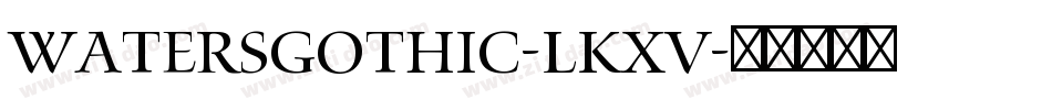 WatersGothic-lKXV字体转换