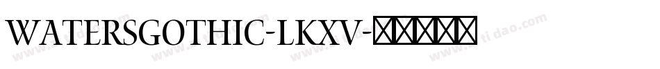 WatersGothic-lKXV字体转换