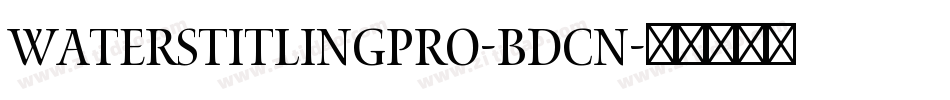 WatersTitlingPro-BdCn字体转换