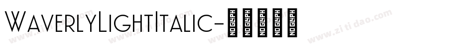 WaverlyLightItalic字体转换