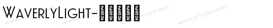 WaverlyLight字体转换