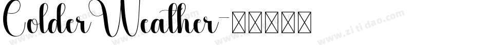 ColderWeather字体转换