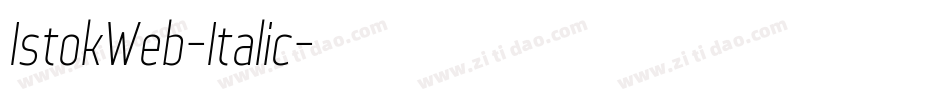 IstokWeb-Italic字体转换