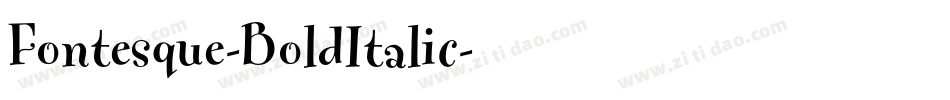 Fontesque-BoldItalic字体转换