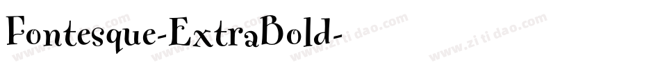Fontesque-ExtraBold字体转换
