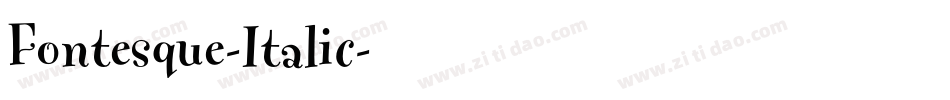 Fontesque-Italic字体转换