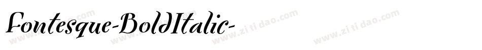Fontesque-BoldItalic字体转换