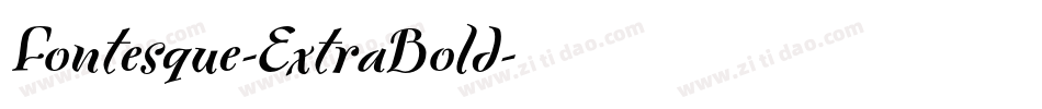 Fontesque-ExtraBold字体转换