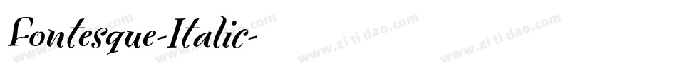 Fontesque-Italic字体转换