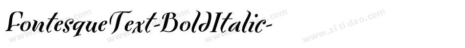 FontesqueText-BoldItalic字体转换