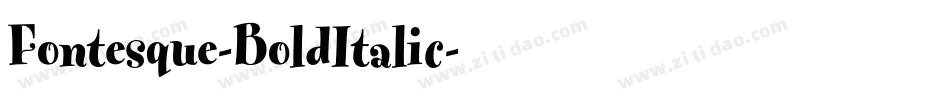 Fontesque-BoldItalic字体转换