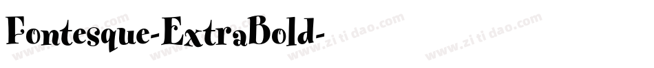 Fontesque-ExtraBold字体转换