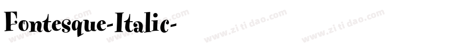 Fontesque-Italic字体转换