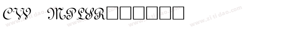 CW_MPLSR字体转换