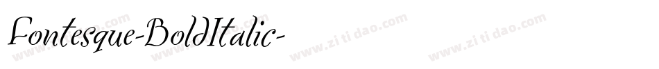 Fontesque-BoldItalic字体转换
