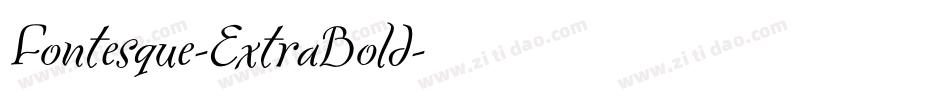Fontesque-ExtraBold字体转换