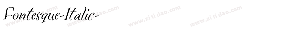 Fontesque-Italic字体转换