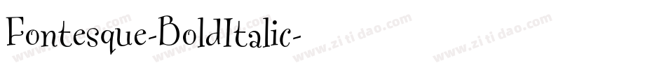 Fontesque-BoldItalic字体转换