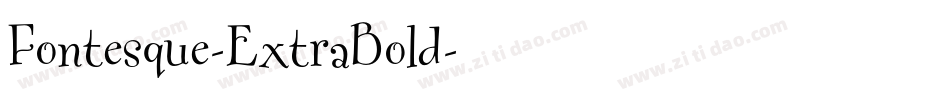 Fontesque-ExtraBold字体转换