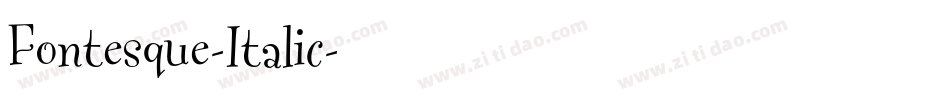 Fontesque-Italic字体转换