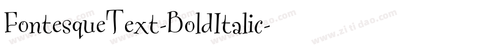 FontesqueText-BoldItalic字体转换