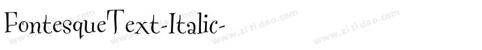 FontesqueText-Italic字体转换