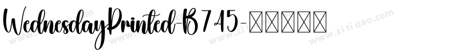 WednesdayPrinted-B745字体转换